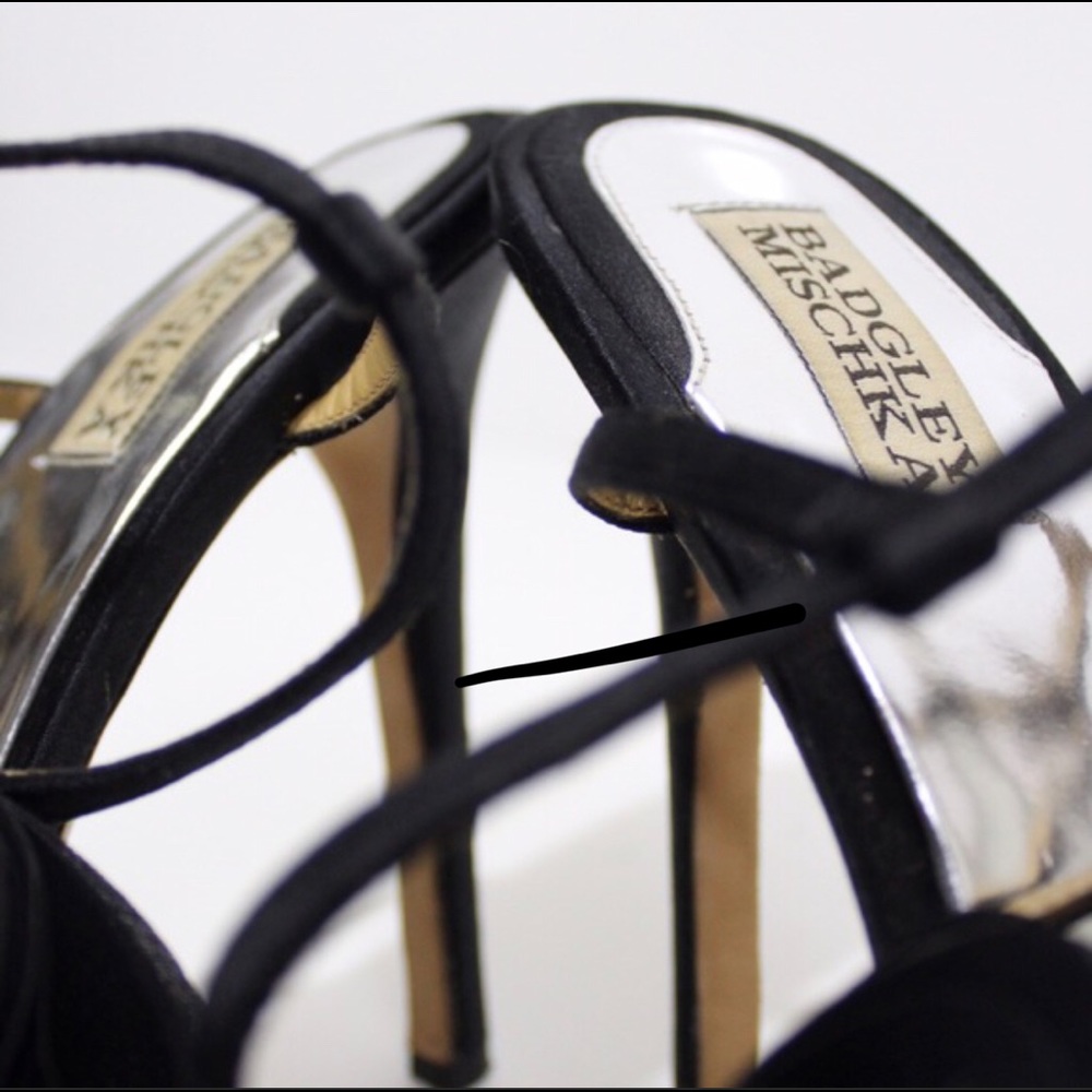 Badgley Mischka Black Strappy Sandals Sz 10 - Picture 4 of 8